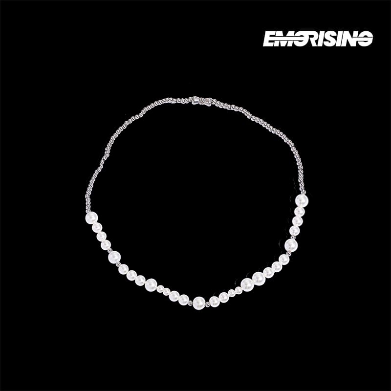 "Steel Pearl" - Titanium Steel Pearl Necklace