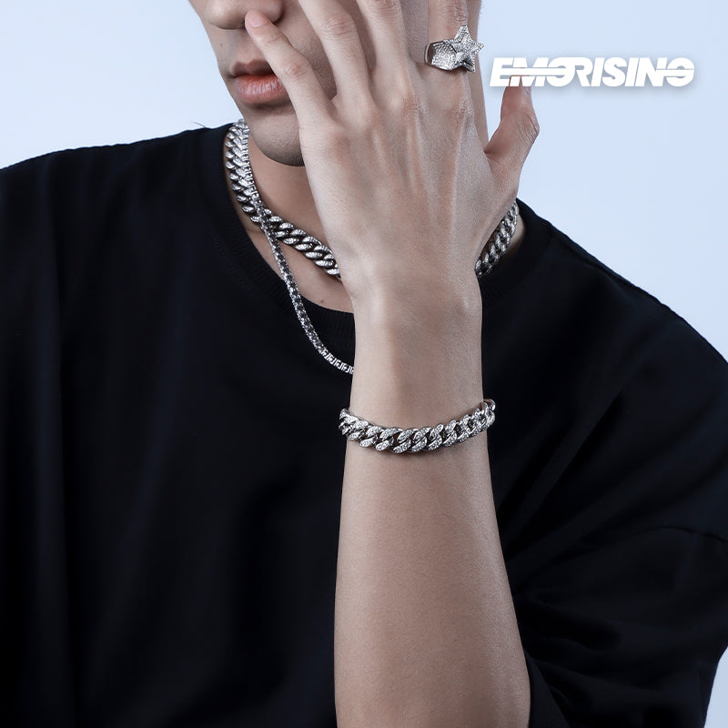 "Diamond Cut" - Iced Cuban Chain Bracelet