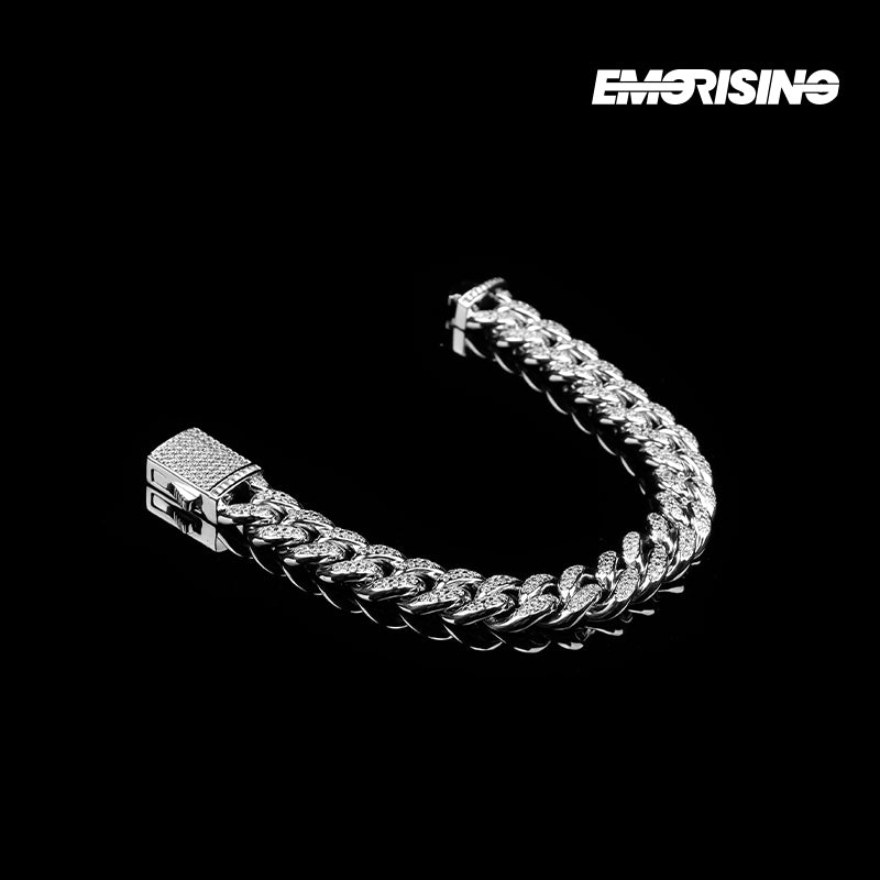 "Diamond Cut" - Iced Cuban Chain Bracelet