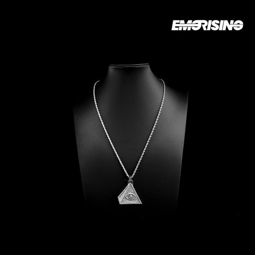 "All Seeing" - Iced Pyramid Eye Pendant Necklace