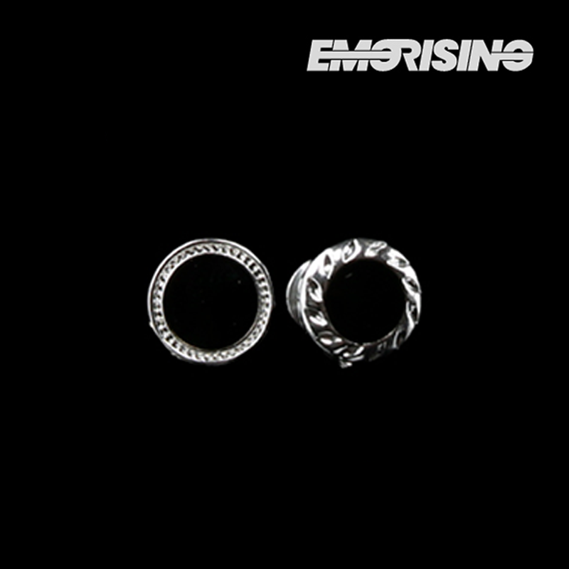 "Black Eclipse" - Obsidian Stud Earrings
