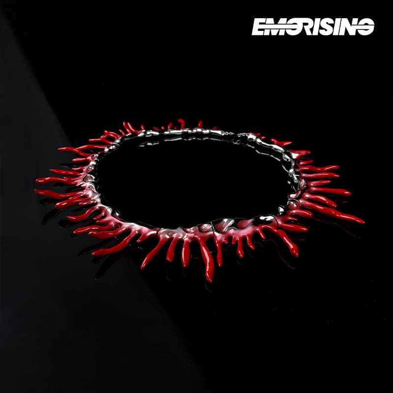 "Bleeding Thorn" - Enamel Necklace