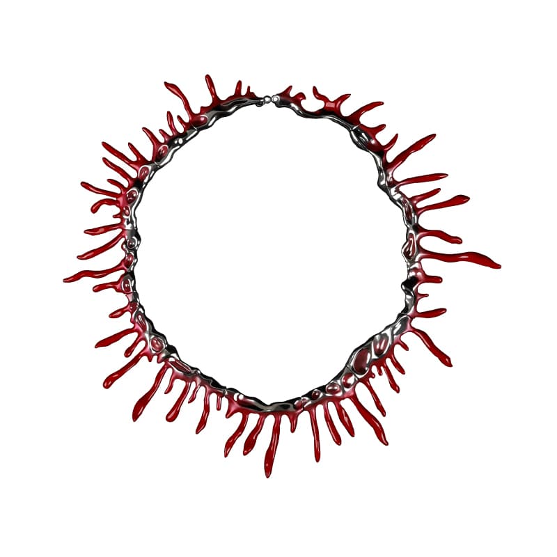 "Bleeding Thorn" - Enamel Necklace