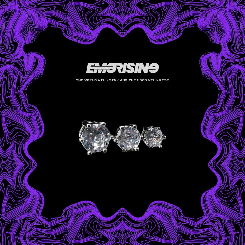 "Cryo Claw" - Six-Prong Stud Earrings