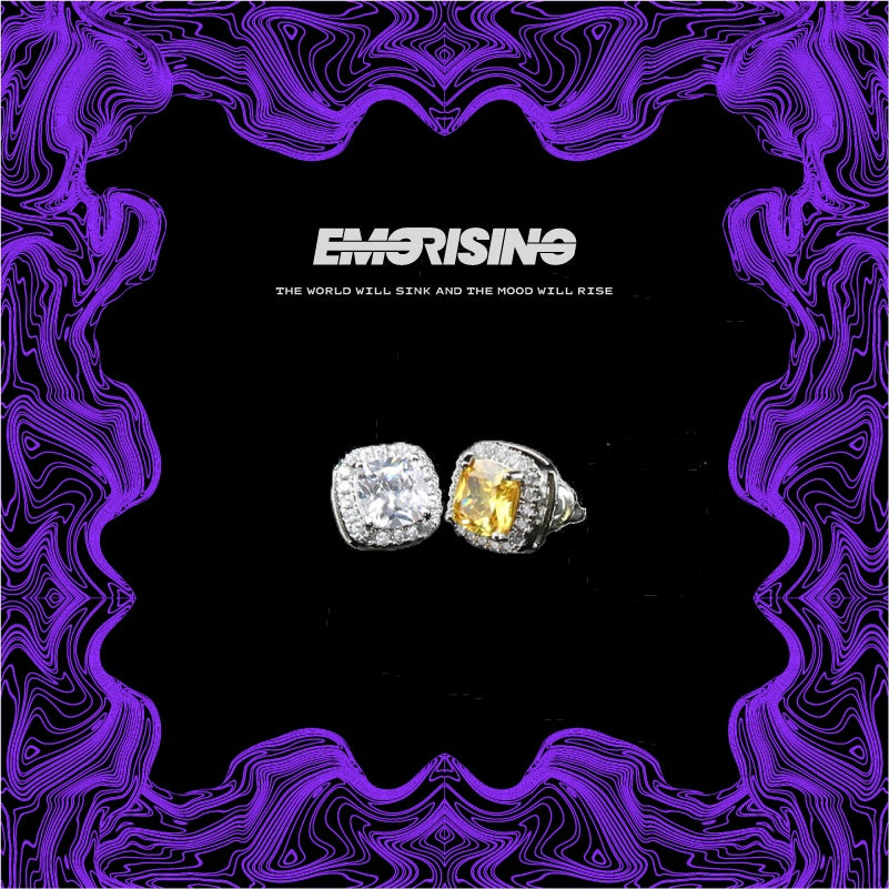 "Glacier Core" - Iced Stud Earrings