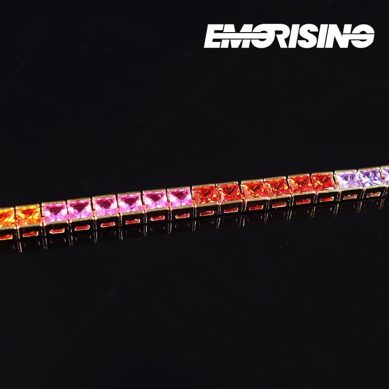"Prismatic Halo" - Multi-Color Tennis Bracelet
