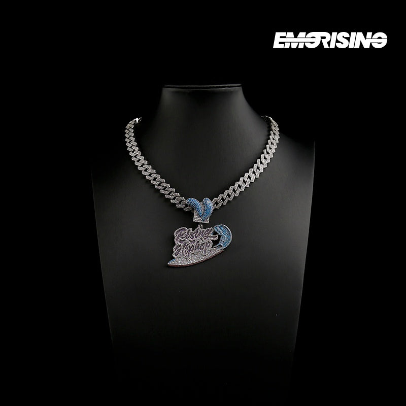 "Street Storm" - Iced Graffiti Pendant Necklace