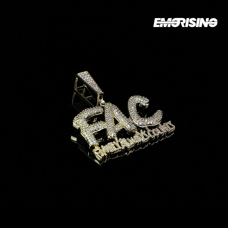 "Family Code" - Iced Letter Pendant Necklace