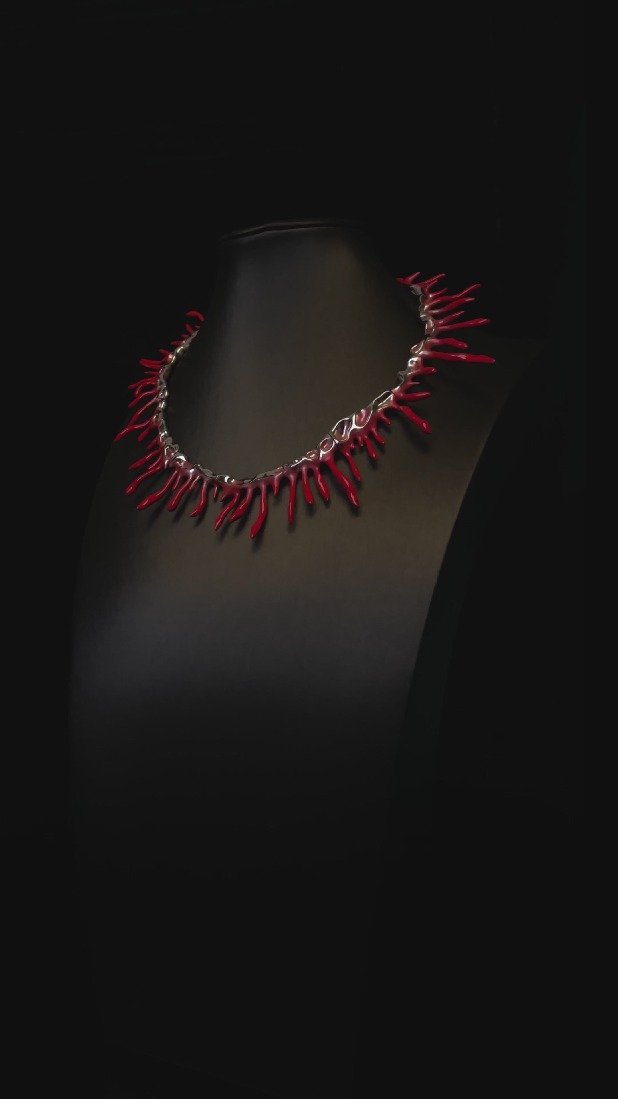 "Bleeding Thorn" - Enamel Necklace